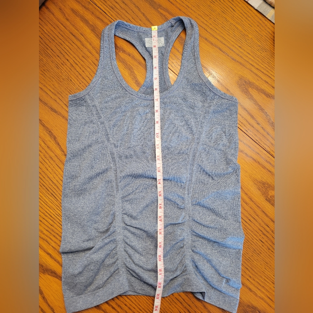 Athleta Fast Track Ruched Racerback Tank Top Gray Size Small - Picture 5 of 5